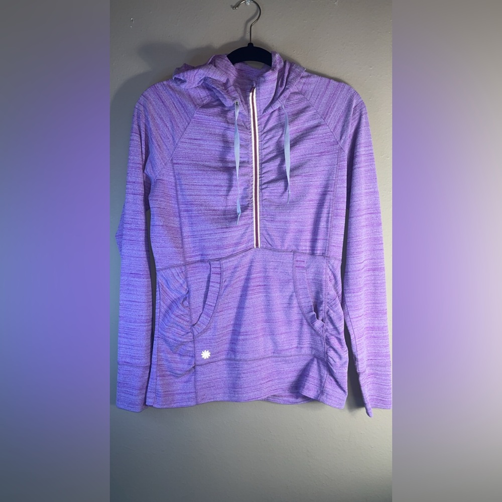 Athleta purple heathered
lightweight half zip athletic #V00